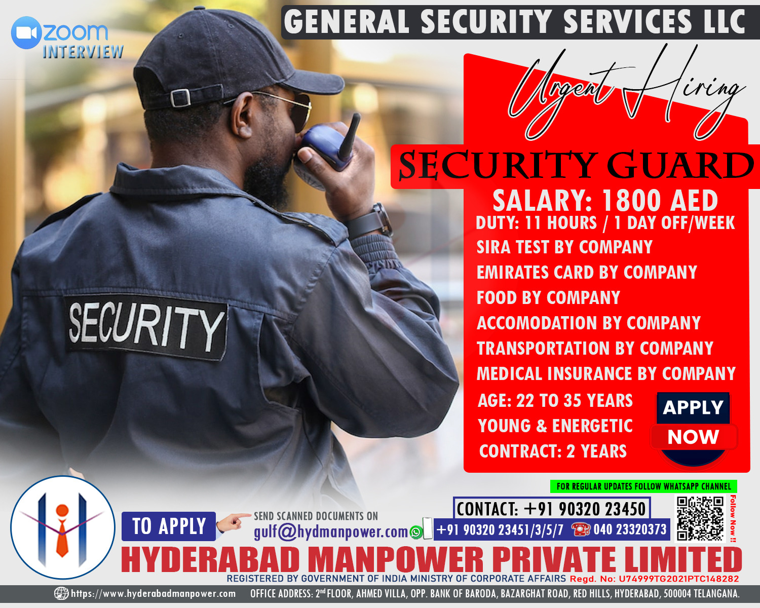 Urgent Hiring for A General Security LLC in UAE