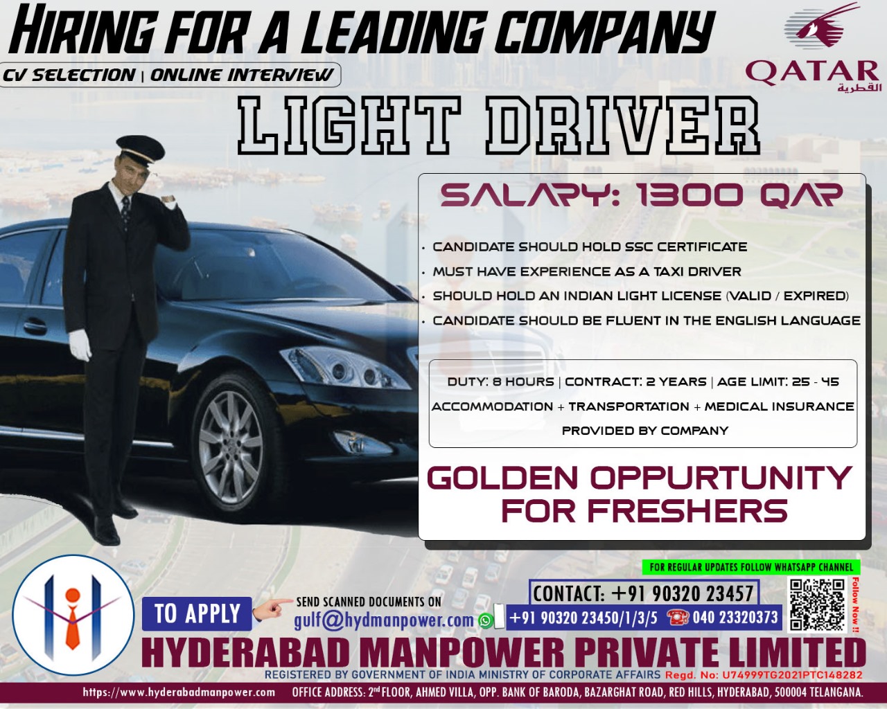 Urgent Hiring for A Leading Company of Qatar