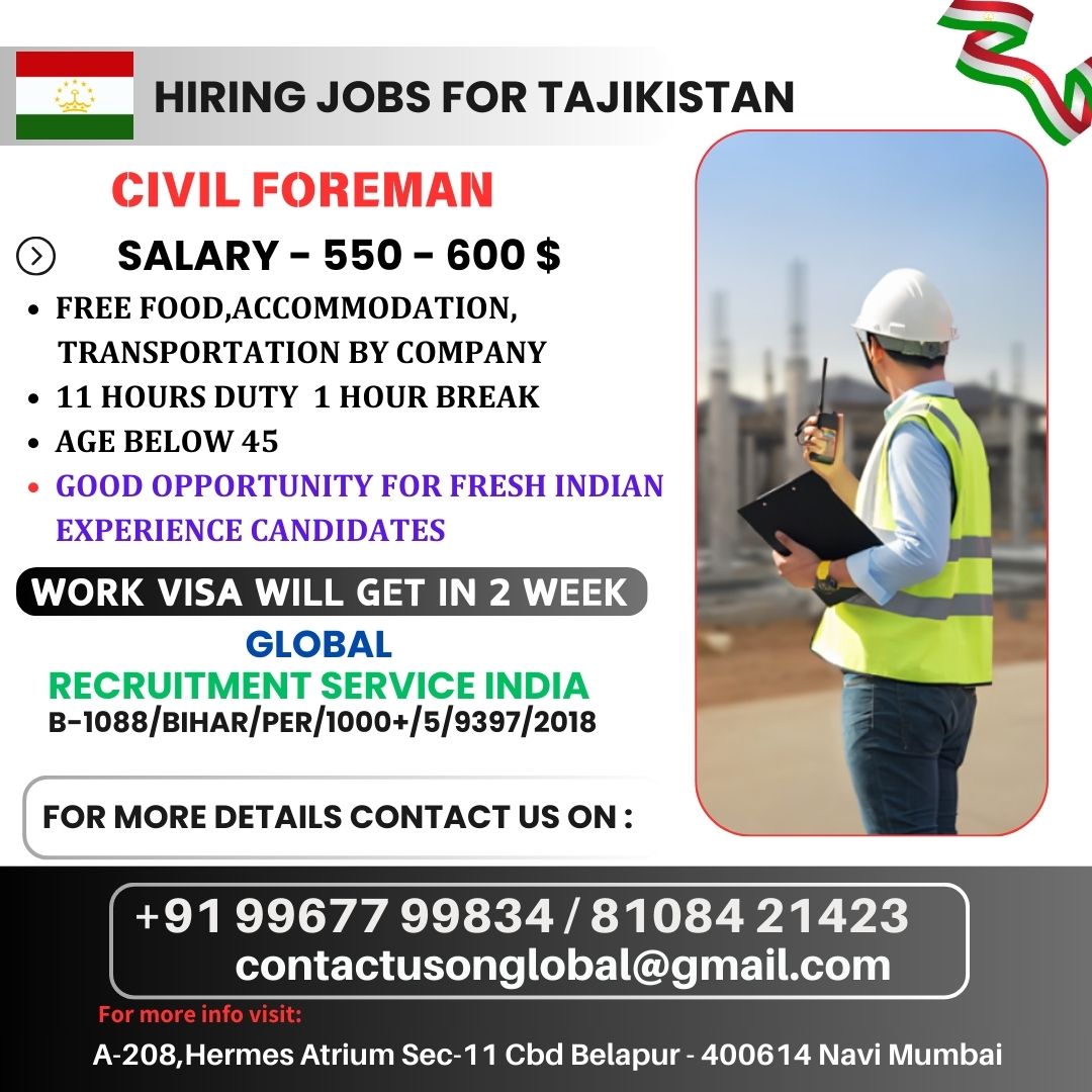  HIRING JOBS  FOR TAJIKISTAN 