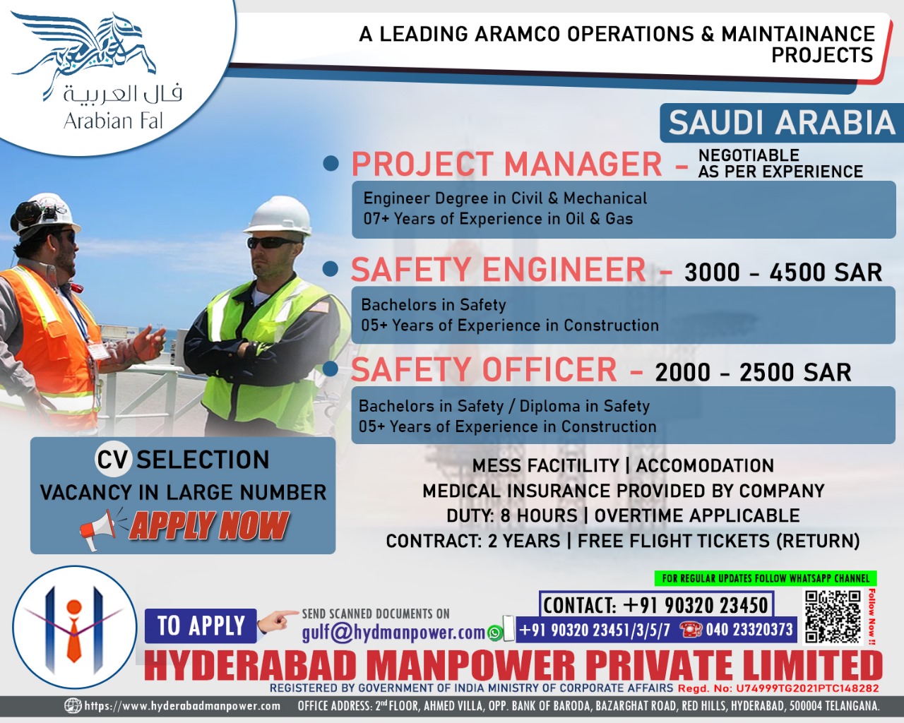 Urgent Hiring for A Leading Aramco Operations & Maintenance Project 