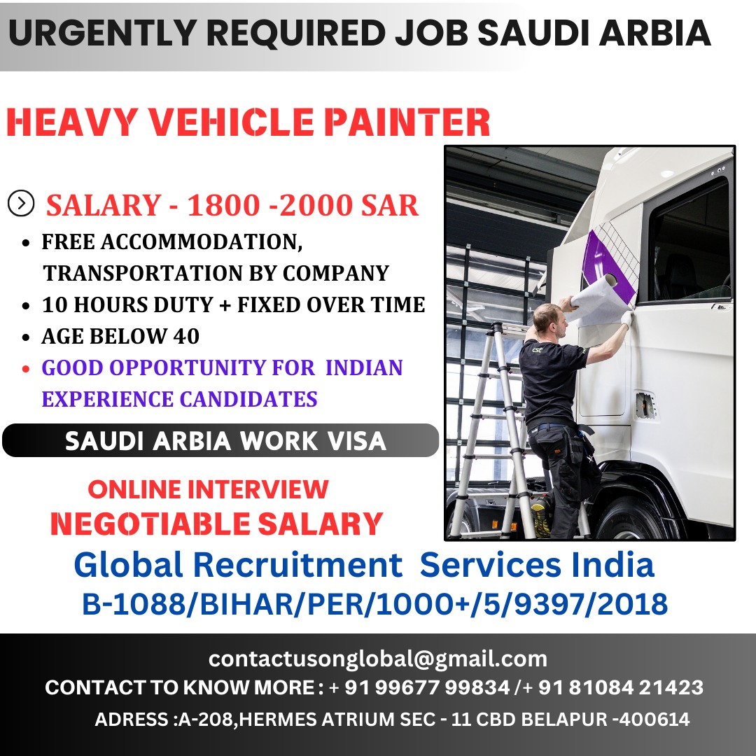 WE ARE HIRING FOR SAUDI ARBIA 