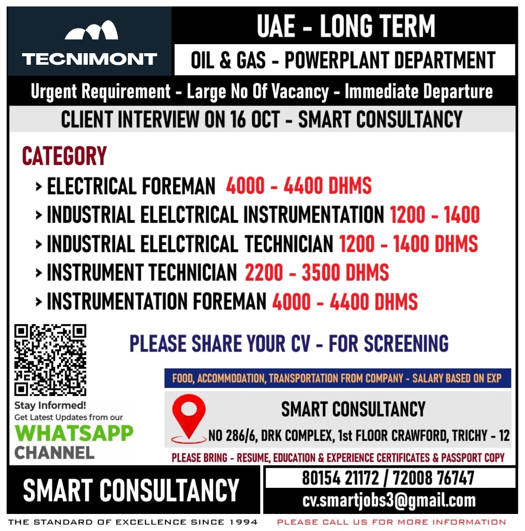 WANTED FOR A LEADING OIL & GAS COMPANY - SAUDI ARABIA / ONLINE CLIENT INTERVIEW ON 16 OCT - PLEASE FORWARD YOUR CV