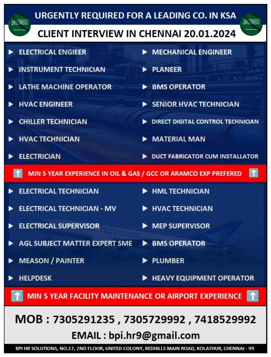 HIRING FOR SAUDI ARABIA Gulf Career