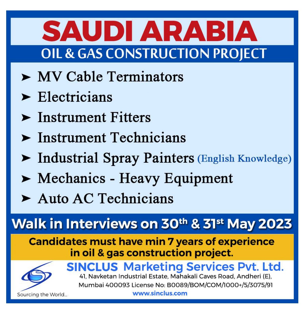 Jobs in Oil & Gas Construction 