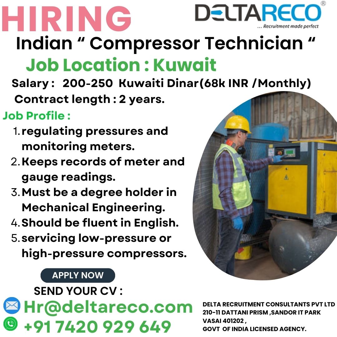 Hiring Compressor Technician With Mechanical Degree